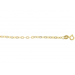 14Kt Yellow Gold Corrugated Oval Link 050